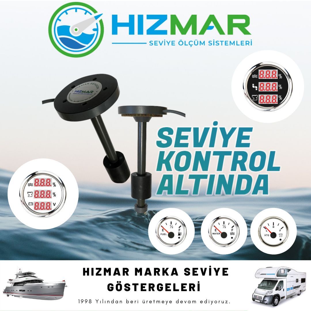 Beyaz İbreli Yakıt Seviye Göstergesi 