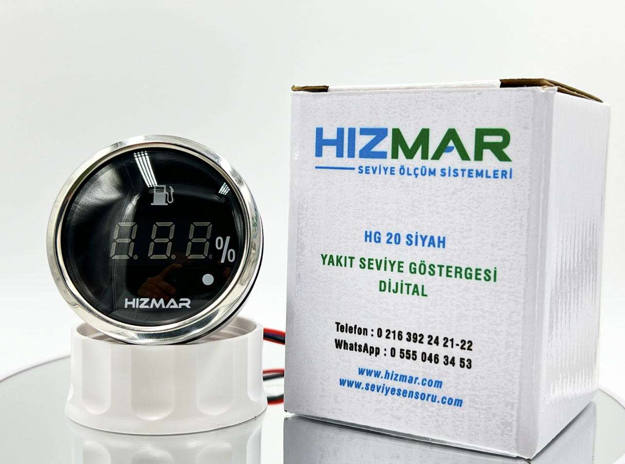 Siyah Dijital Yakıt Seviye Göstergesi