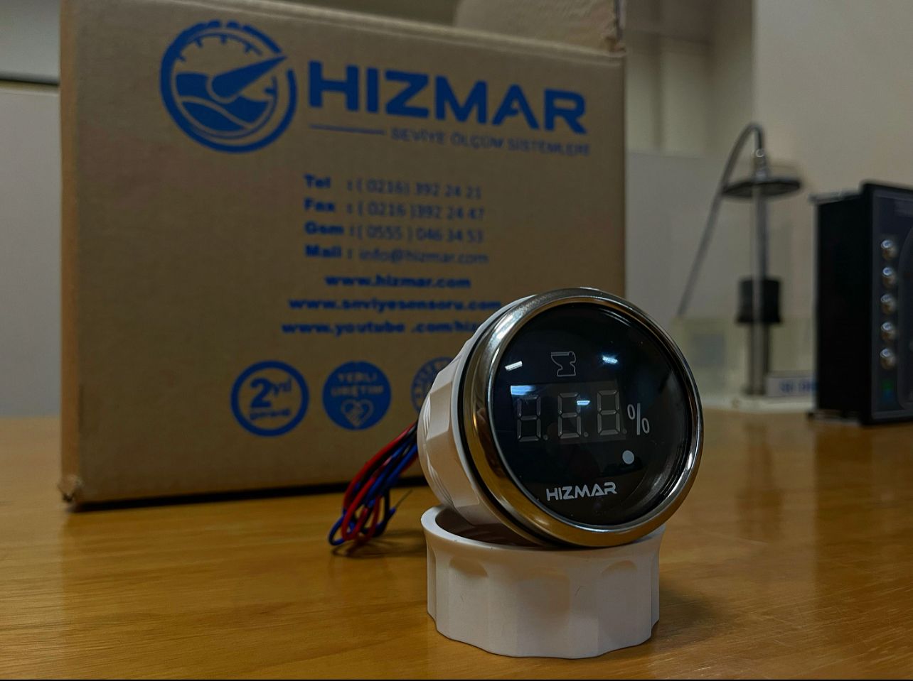 Siyah Dijital Atık Seviye Göstergesi 