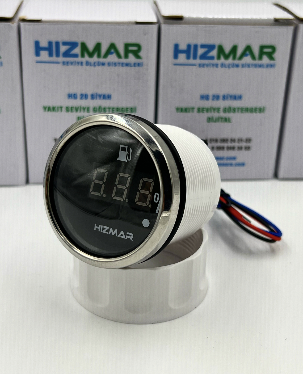 Siyah Dijital Yakıt Seviye Göstergesi