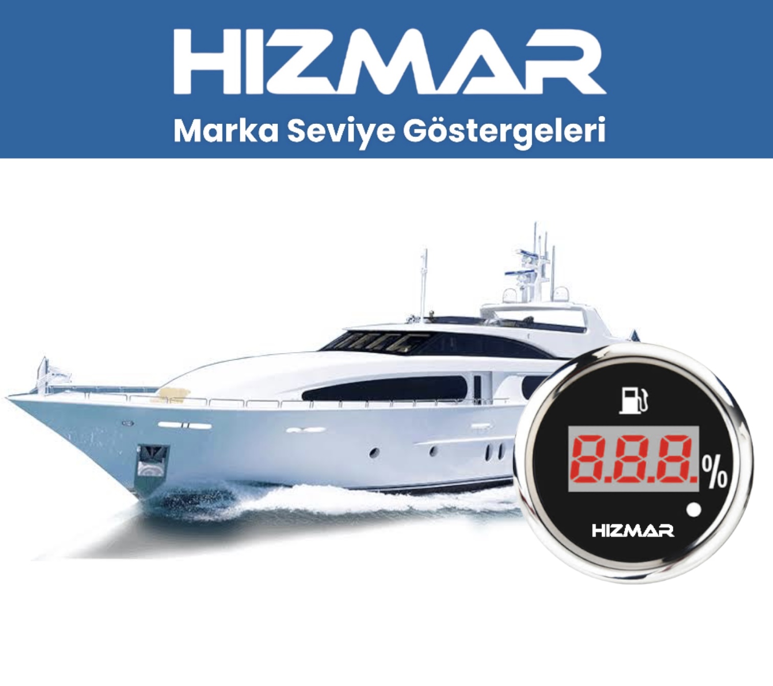 Siyah Dijital Yakıt Seviye Göstergesi