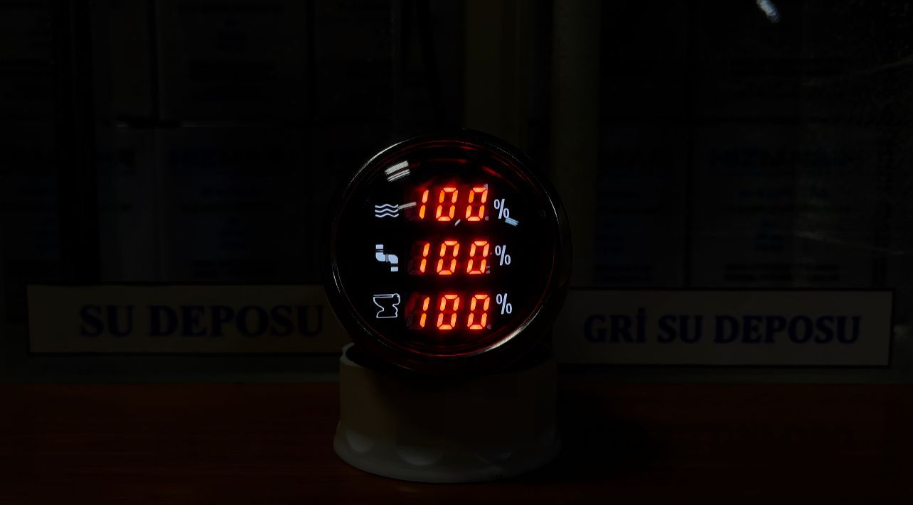 3 lü Özel Tasarım Karavan Tekne Seviye Göstergesi