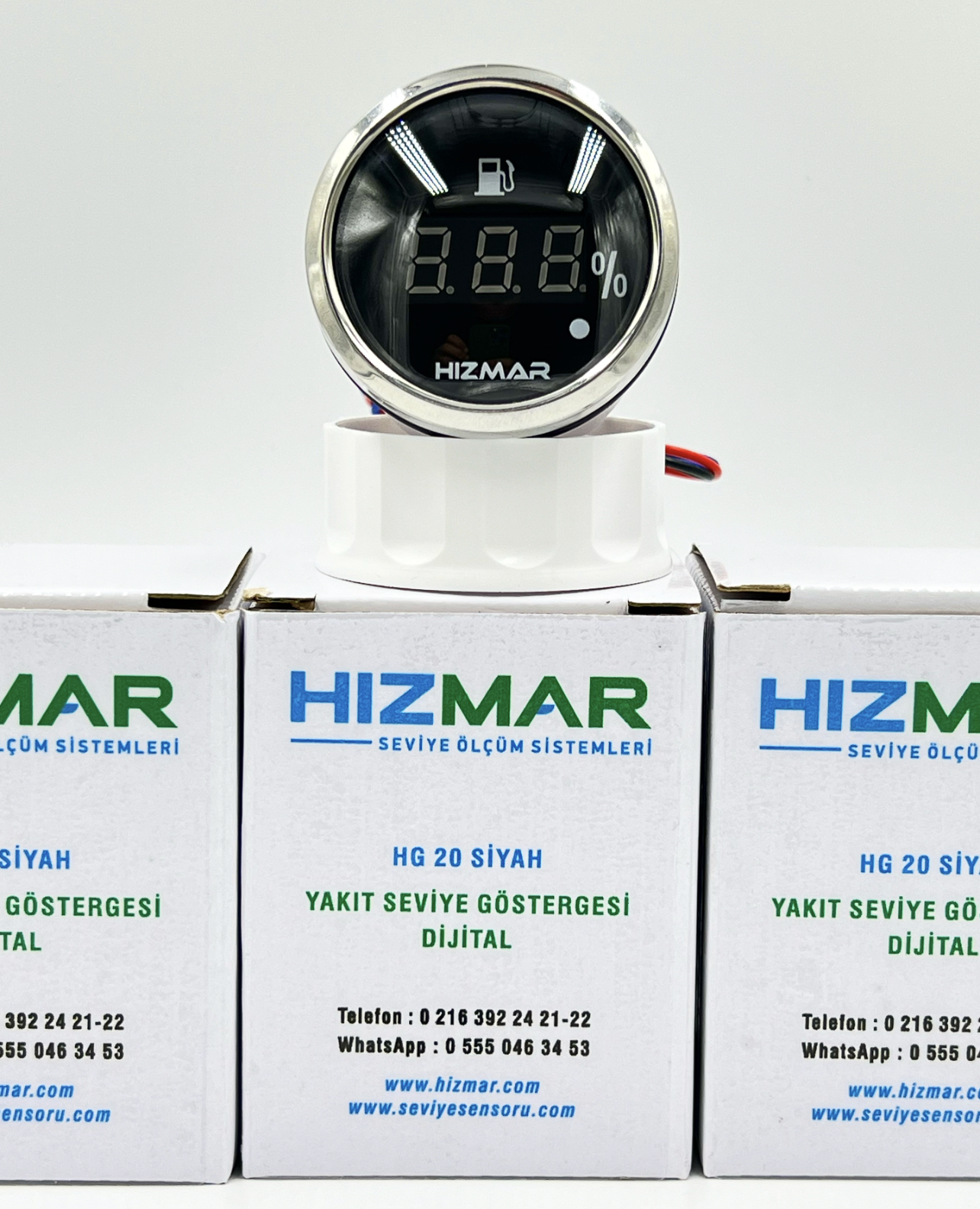 Siyah Dijital Yakıt Seviye Göstergesi