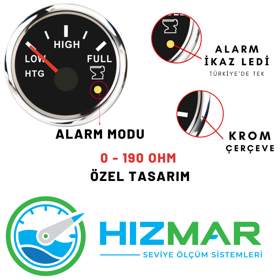 Siyah İbreli Pis Su Seviye Göstergesi